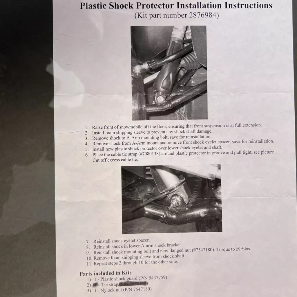 Polaris 2876984 - plastic shock protector kit
