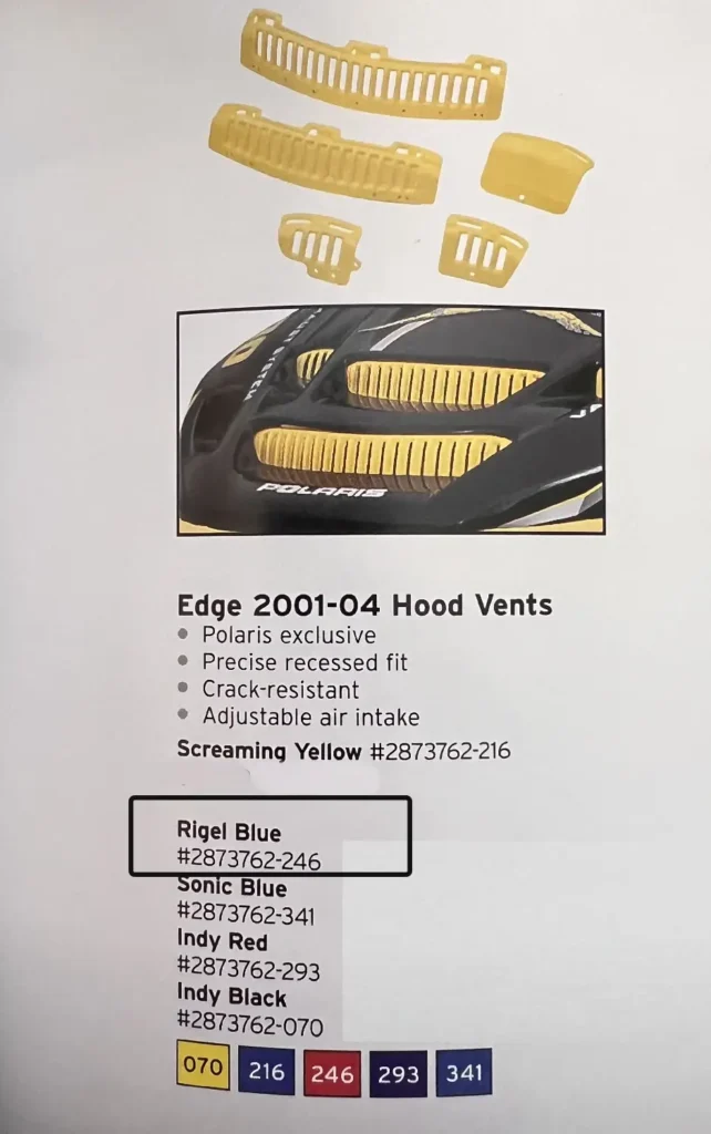 Polaris 2873762-246 - EDGE Hood Closure Kit , Blue