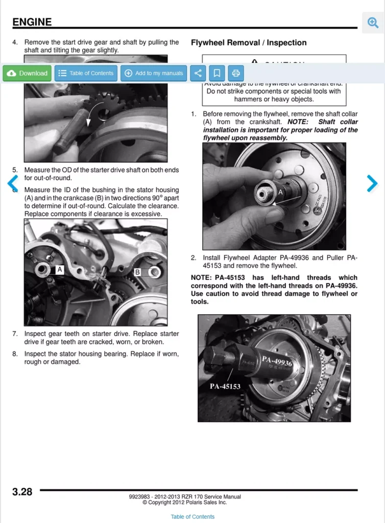 Polaris PA-49936 - ADAPTER FLYWHEEL REMOVAL