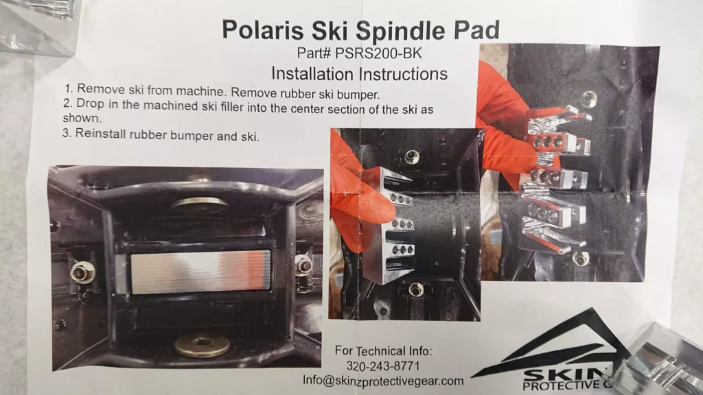 Skinz PSRS200-BK - Polaris gripper Ski Spindle pad