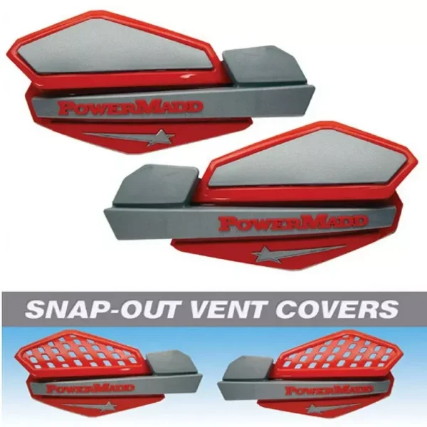 PowerMadd Handtagsskydd Red - Silver