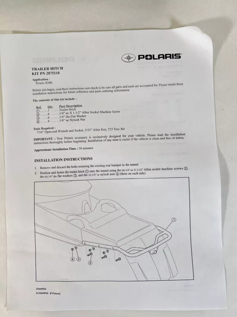 Polaris 2875118 - Dragbåge 144"-151"