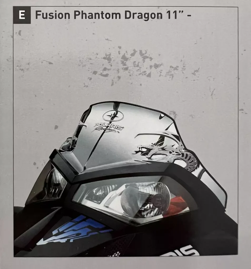 Polaris 2875497 - WINDSHIELD PHANTOM CHROM low cut