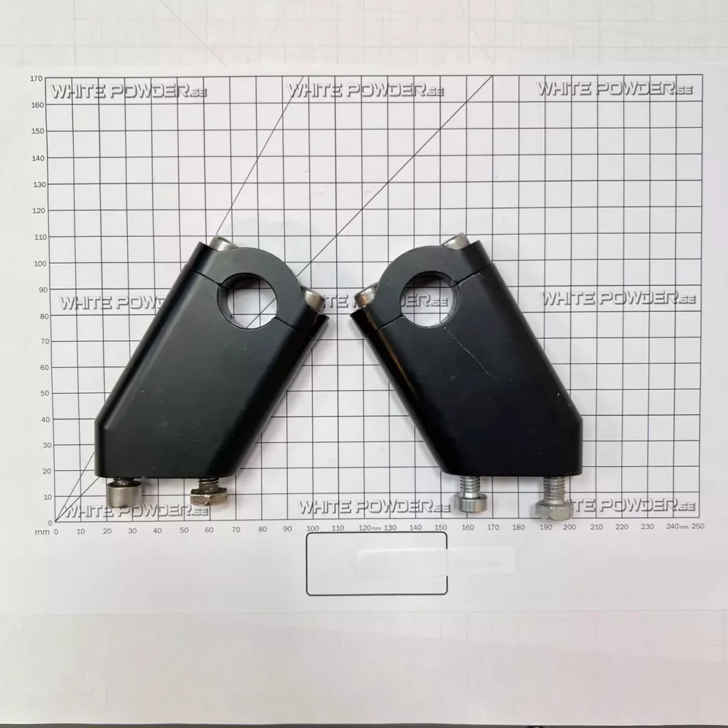 2½" Styrhöjare,  svarta med 33mm förflyttning