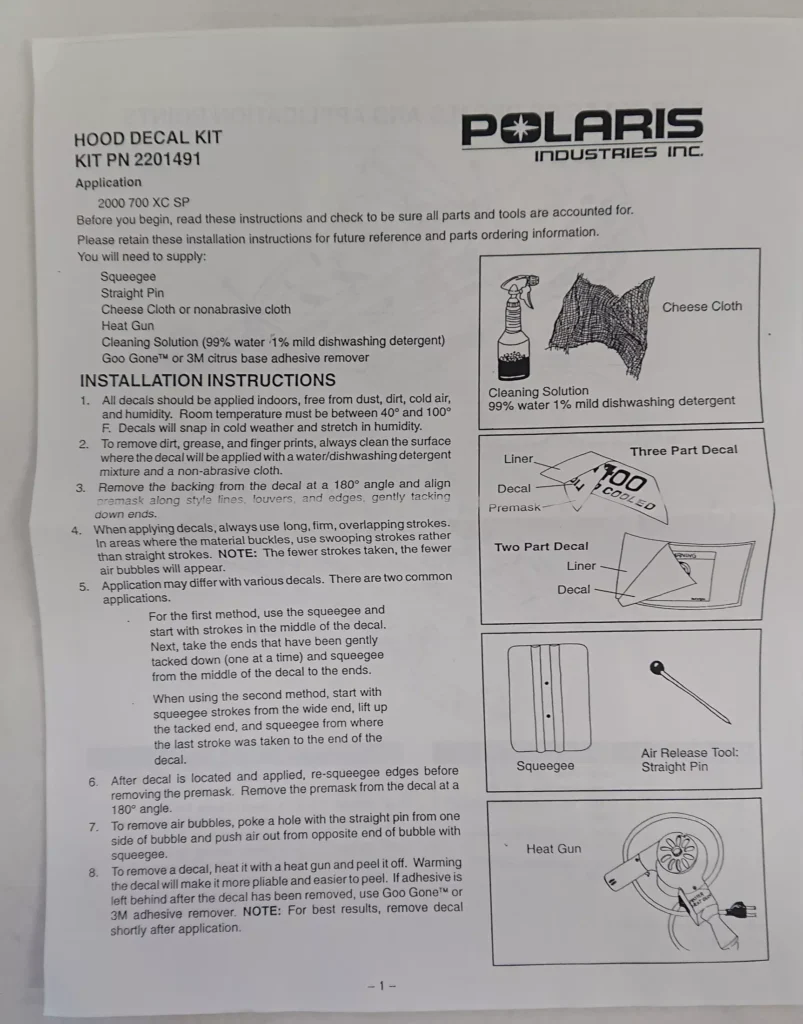 Polaris 2201491 - 2000 700 XCSP