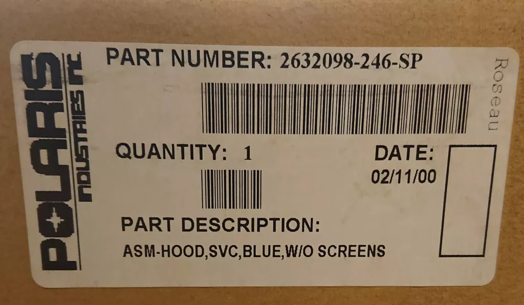 Polaris 2632098-246 - Huv , NOS, GEN II , Blå