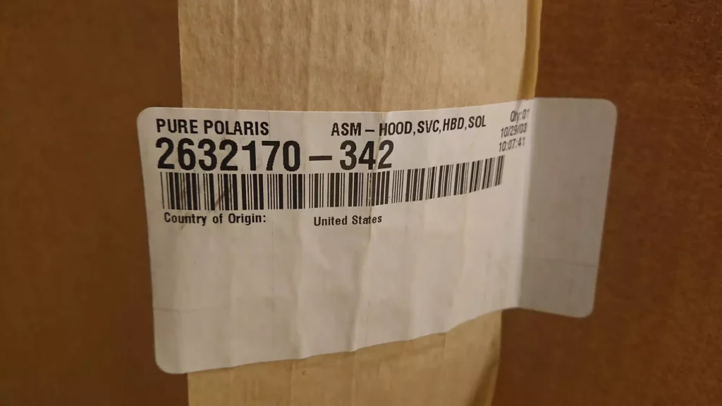 Polaris 2632170-342 - Huv , NOS, GEN II , Solar Red
