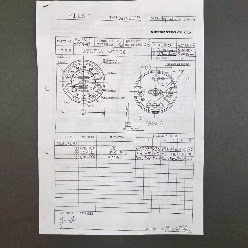 Polaris 3280440 Hastighetsmätare - Speedometer med Svart/vit tavla KH/H