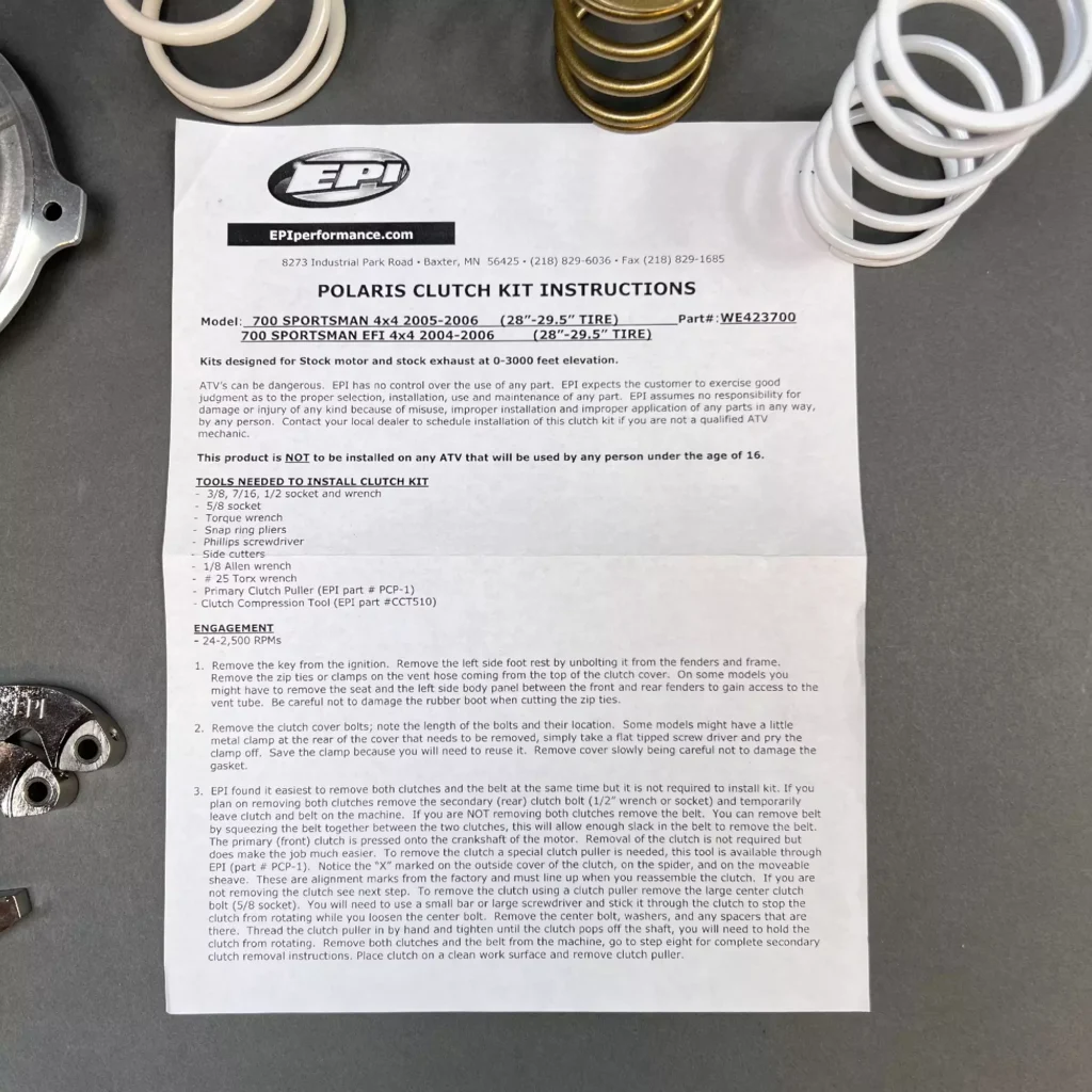 EPI WE423700 - Variator Kit - Clutch kit