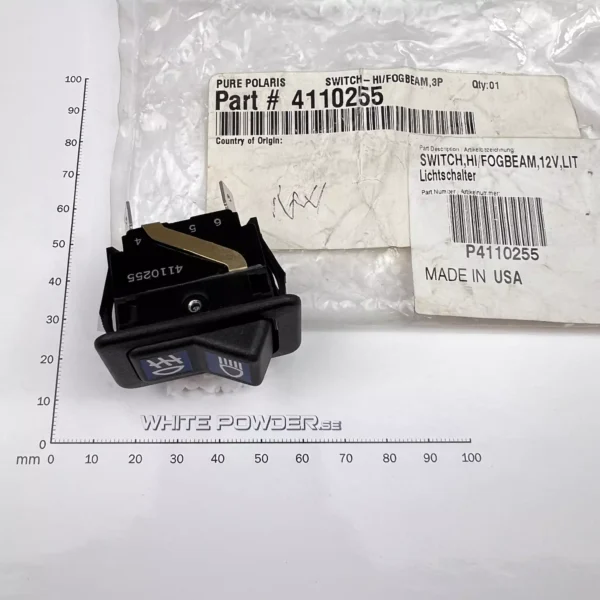 Polaris 4110255 - Switch, Hi/Fogbeam, 12V, Lit