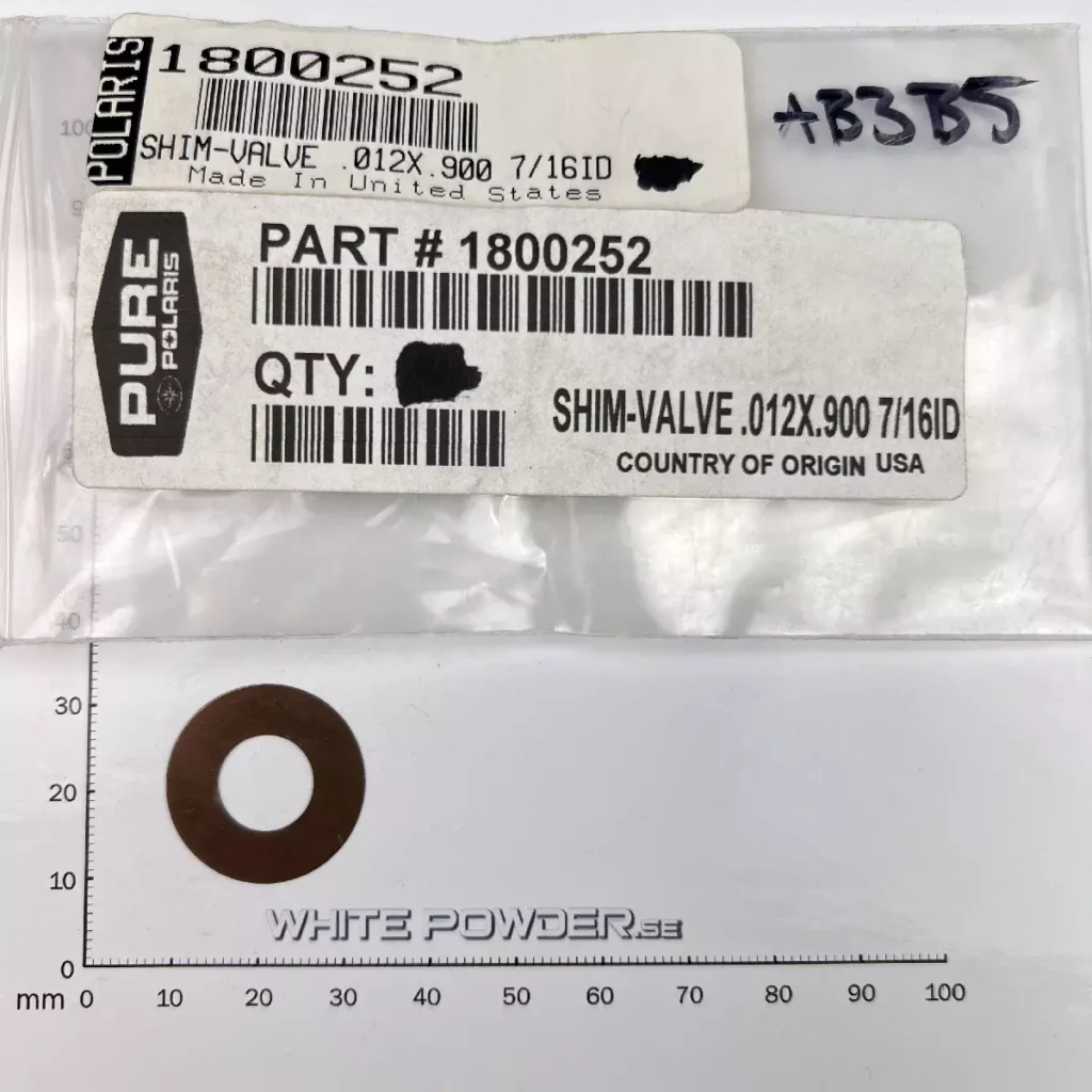 Polaris 1800252 - Shim-Valve .012X.900 7/16Id