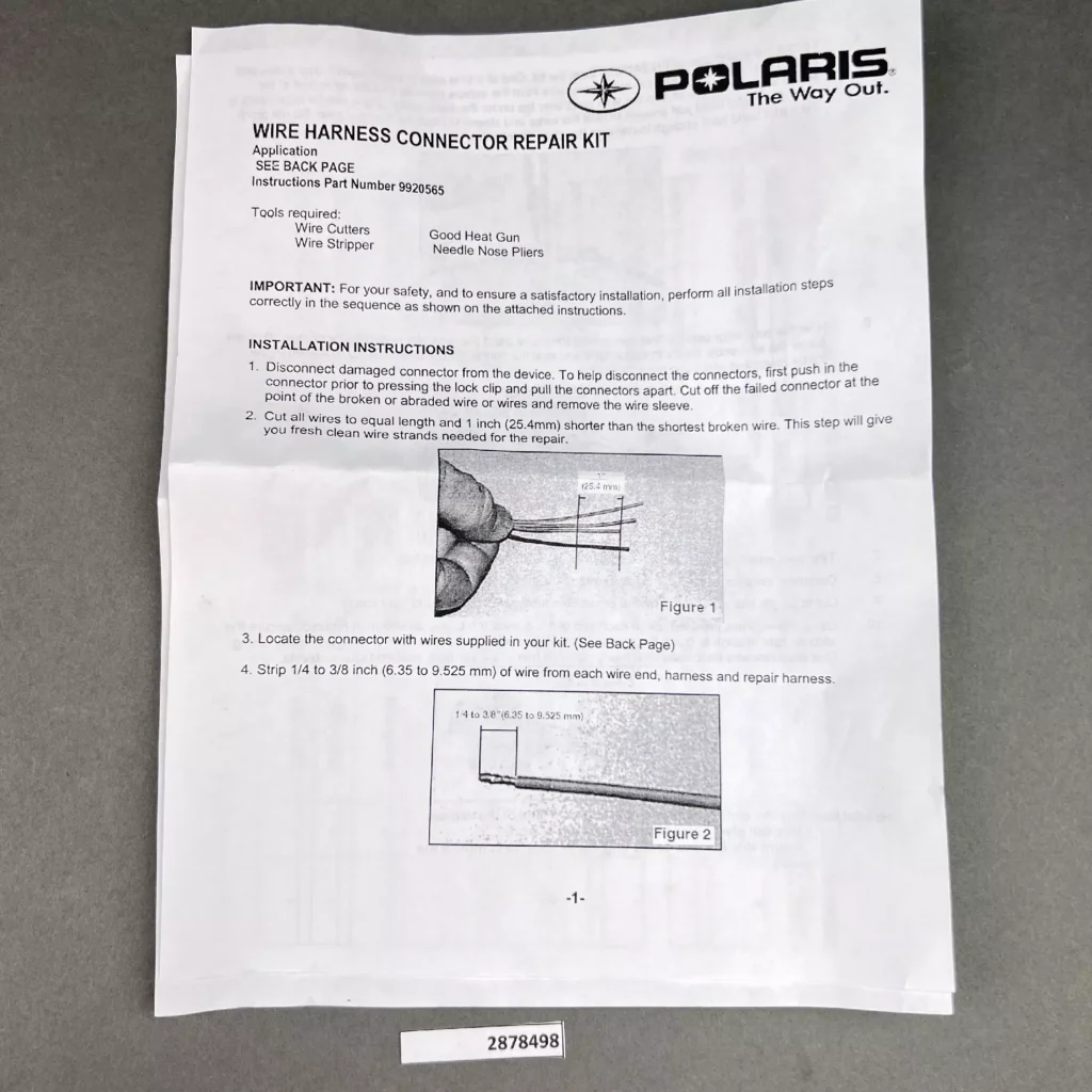 Polaris 2878498 - Kit, Harness, Tps Atv