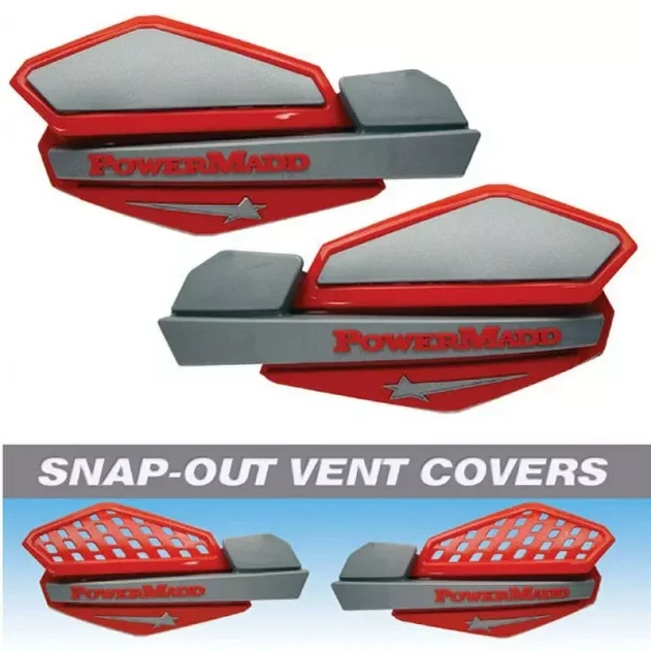 PowerMadd Handtagsskydd Red - Silver